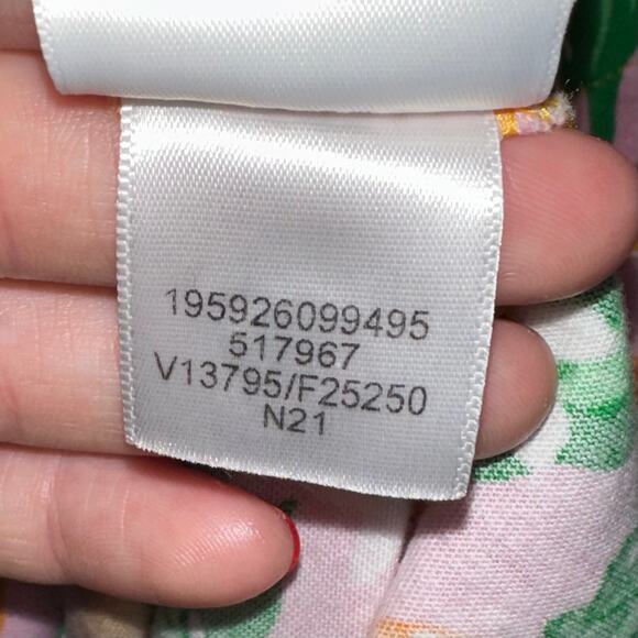 Draper James x Lands’ End Peach Floral Sleeveless Cotton Mini Dress Size XS - Picture 9 of 16